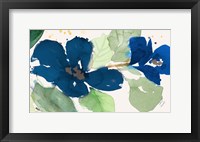 Blue Watercolor Flowers I Framed Print