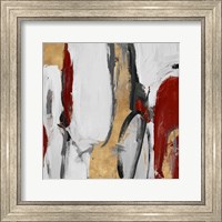 Framed Red and Gold City Symphony II