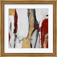 Framed Red and Gold City Symphony II