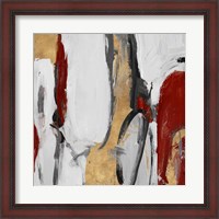 Framed Red and Gold City Symphony II