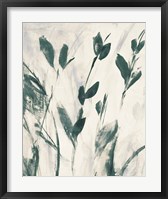 Green Misty Leaves I Framed Print