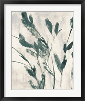 Green Misty Leaves II Framed Print