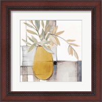 Framed Golden Afternoon Bamboo Leaves I