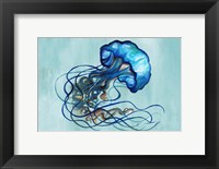 Framed Watercolor Jellyfish