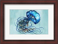 Framed Watercolor Jellyfish
