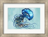 Framed Watercolor Jellyfish