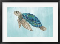 Framed Watercolor Sea Turtle