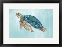 Framed Watercolor Sea Turtle