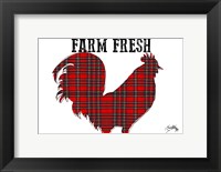 Framed Farm Fresh Plaid Rooster