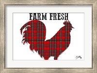 Framed Farm Fresh Plaid Rooster