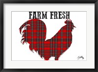 Framed Farm Fresh Plaid Rooster