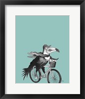 Framed 'What a Wild Ride on Teal II' border=