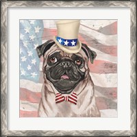 Framed Patriotic Pug