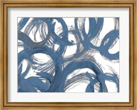 Framed Blue and Gray Strokes