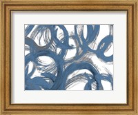 Framed Blue and Gray Strokes