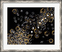 Framed Black and Gold Bubbles II