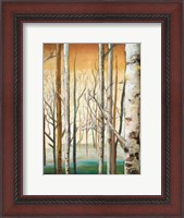 Framed Gold Birch Forest II