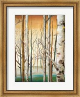 Framed Gold Birch Forest II