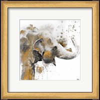 Framed 'Water Elephant with Gold' border=