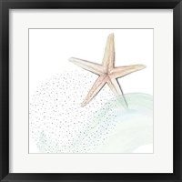 Turquoise Ocean Treasure Star Framed Print