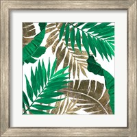 Framed 'Modern Jungle Leaves Close Up I' border=