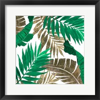 Framed 'Modern Jungle Leaves Close Up I' border=