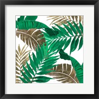 Modern Jungle Leaves Close Up II Framed Print