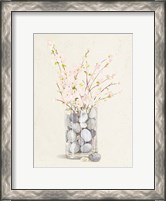 Framed Spring Vase With Pebbles