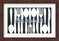 Framed Bon Appetit Silverware