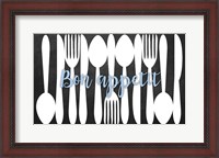 Framed Bon Appetit Silverware