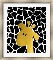 Framed Gold Baby Giraffe