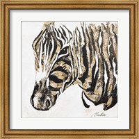 Framed Speckled Gold Zebra