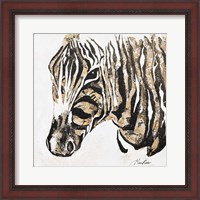 Framed Speckled Gold Zebra