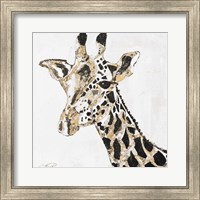 Framed 'Speckled Gold Giraffe' border=