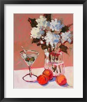 Framed Flowers and Martini