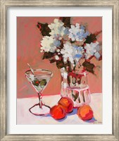 Framed Flowers and Martini