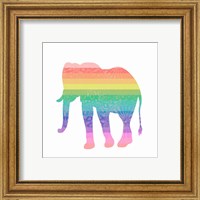 Framed 'Rainbow Elephant' border=