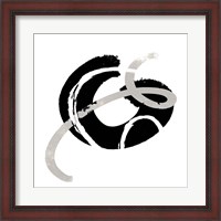 Framed Scrolling Black & White Abstract  I