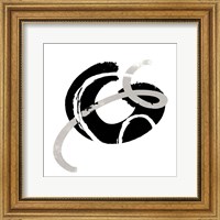 Framed Scrolling Black & White Abstract  I