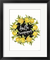 Framed Hello Summer Lemons