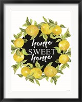 Framed Home Sweet Home Lemons