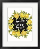 Framed Home Sweet Home Lemons