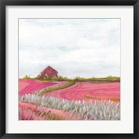 Framed Pink Fall Farm