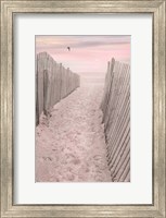 Framed Pink Beach Sunrise