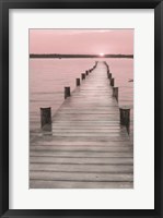 Framed Pink Sunset at the Dock