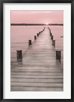 Framed Pink Sunset at the Dock