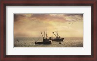 Framed Bar Harbor Lobster Boats