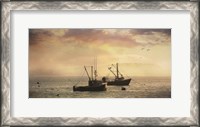Framed Bar Harbor Lobster Boats