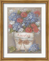 Framed Rustic Red, White & Blue