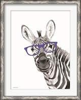 Framed I See You Zebra